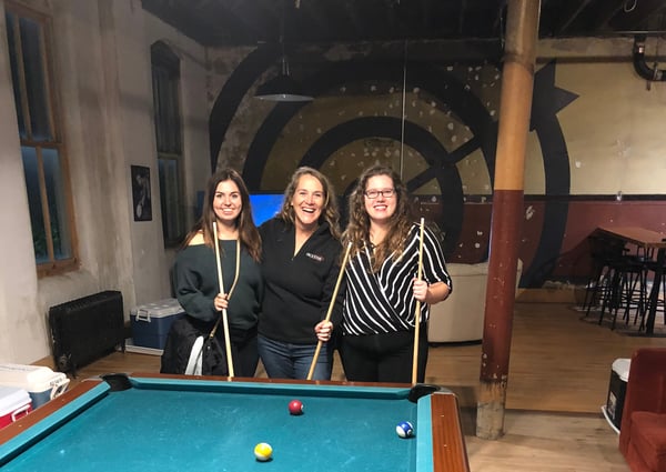 Elise, Charlie and Jessica at an Employee Event