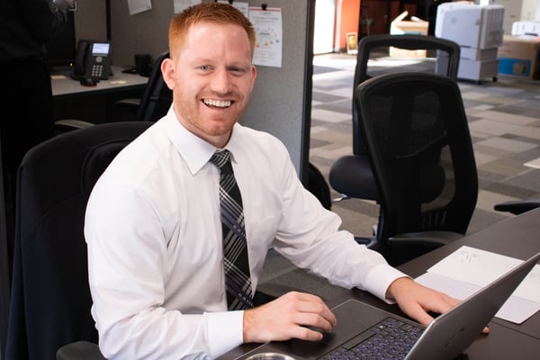 Young Professional working at his desk